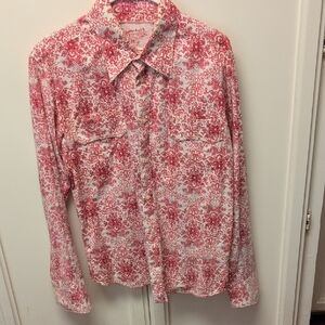 Howe Red and White Floral Button Down Shirt